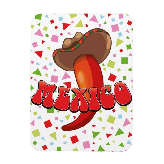 Mexiko Chili Pepper niedliches Party Magnet (Vertikal)