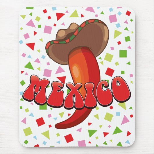 Mexiko Chili Pepper niedliches Party Mousepad (Vorne)