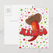 Mexiko Chili Pepper niedliches Party Postkarte (Vorne/Hinten)