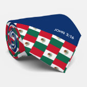 MEXIKO Christlich Scripture John 3:16 Blue Krawatte (Gerollt)