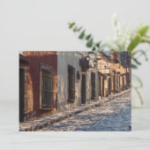Mexiko Cobblestone Street Dankeskarte (Stehend Vorderseite)