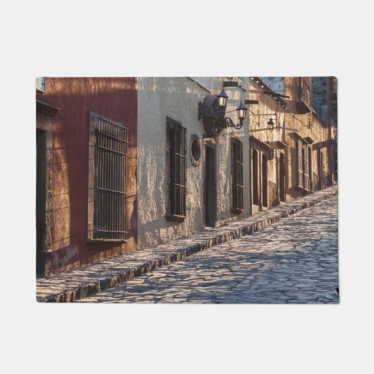 Mexiko Cobblestone Street Fußmatte (Vorderseite)