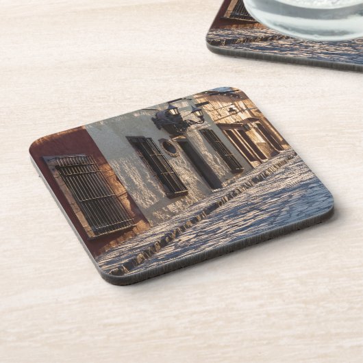 Mexiko Cobblestone Street Getränkeuntersetzer (Linke Seite)