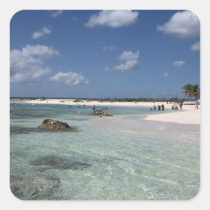 Mexiko, Cozumel, Punta Morena, Ostküste Quadratischer Aufkleber