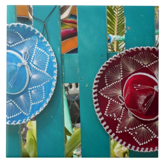 Mexiko, Cozumel. Souvenirs in Isla de Cozumel Fliese (Vorderseite)