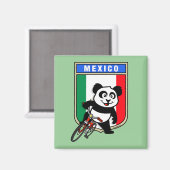 Mexiko Cycling Panda Magnet (Vorderseite/Rückseite)