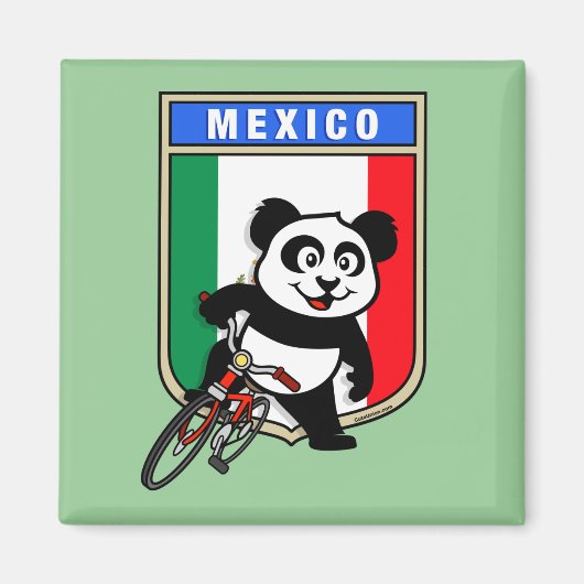 Mexiko Cycling Panda Magnet (Vorne)