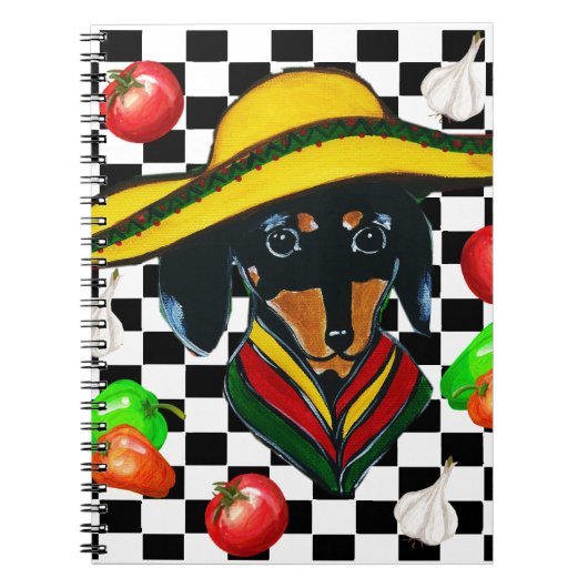 MEXIKO-DACHSHUND-KOCH NOTIZBLOCK (Vorderseite)