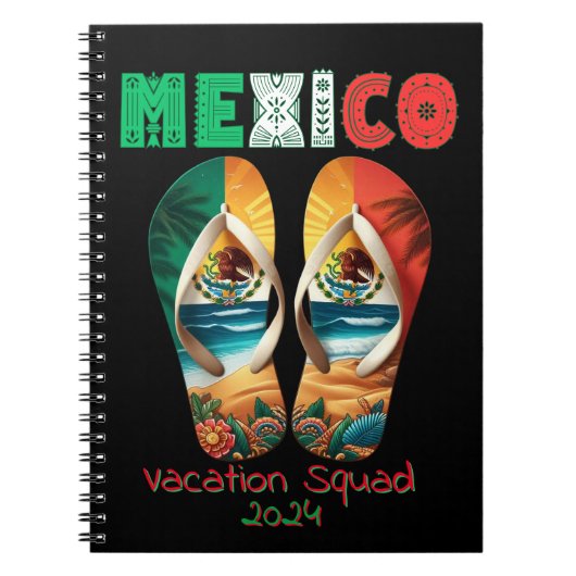 Mexiko Dreht Flop Vacation Tropical Getaway Design Notizblock (Vorderseite)