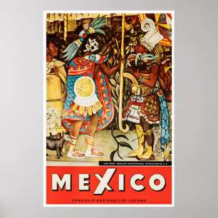 Mexiko-Druck-Reiseplakat Mexikanische Kunst-Mural- Poster
