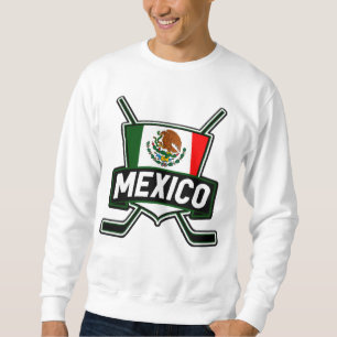 Mexiko-Eis-Hockey-Flagge Sweatshirt