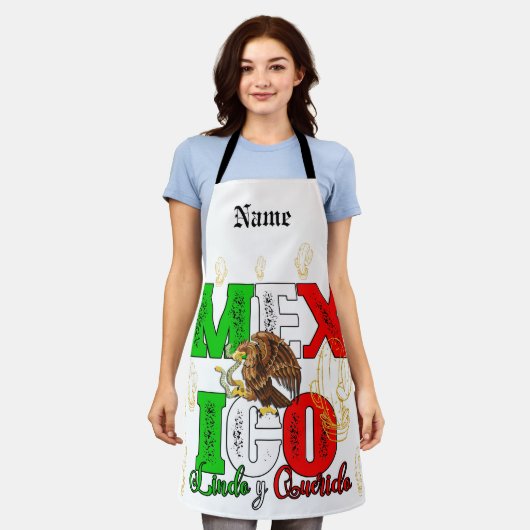 Mexiko Emblem Nachname Brauch Schürze (Getragen)