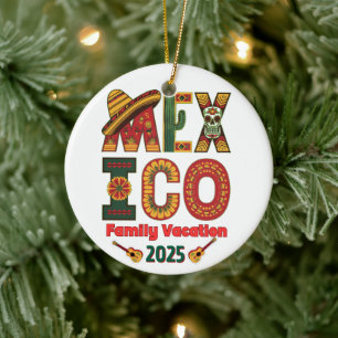 Mexiko Familienurlaub Sonne, Spaß und Erinnerungen Keramik Ornament