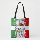 Mexiko Farben Personalisierte Tragetasche Tasche (Vorderseite)