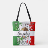 Mexiko Farben Personalisierte Tragetasche Tasche (Rückseite)