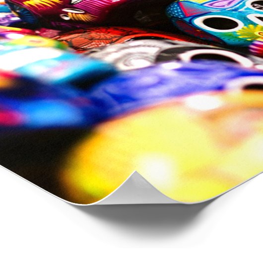 Mexiko Farbenfrohe Lichtsäulen Poster (Ecke)