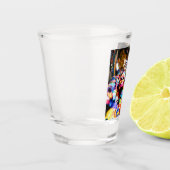 Mexiko Farbenfrohe Lichtsäulen Schnapsglas (Links)