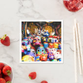 Mexiko Farbenfrohe Lichtsäulen Serviette (Beispiel)