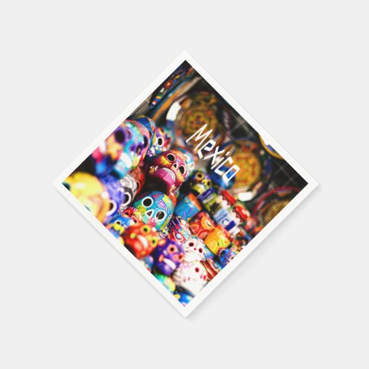 Mexiko Farbenfrohe Lichtsäulen Serviette (Ecke)