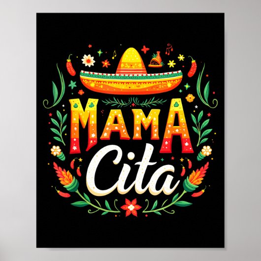 Mexiko Fiesta Cinco de Mayo Mama Zitat  Poster (Vorne)