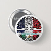 Mexiko Flag Frankreich Tree Roots Button (Vorne & Hinten)