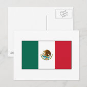 Mexiko FLAG International Postkarte (Vorne/Hinten)