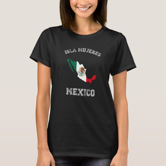 Mexiko Flag Isla Mujeres Pride T-Shirt (Vorderseite)