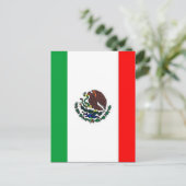MEXIKO FLAG - NATIONALE MEXIKANISCHE FLAGE POSTKARTE (Stehend Vorderseite)