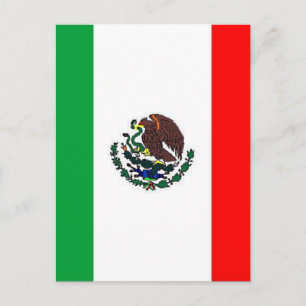 MEXIKO FLAG - NATIONALE MEXIKANISCHE FLAGE POSTKARTE