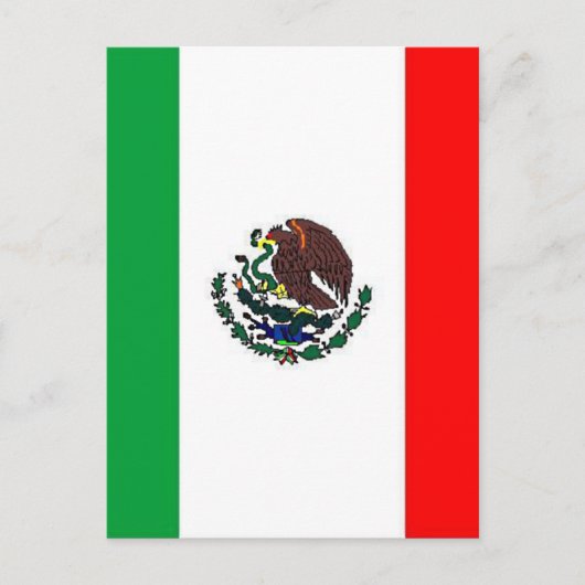 MEXIKO FLAG - NATIONALE MEXIKANISCHE FLAGE POSTKARTE (Vorderseite)