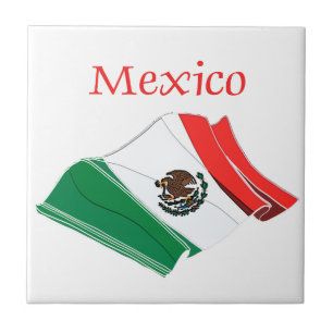 Mexiko Flag Tile Fliese