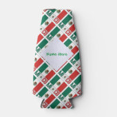 Mexiko Flag Tiled Green Personalisiert Flaschenkühler (Vorderseite)