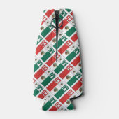 Mexiko Flag Tiled Green Personalisiert Flaschenkühler (Rückseite)