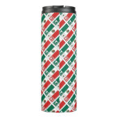 Mexiko Flag Tiled Green Personalisiert Thermosbecher (Rückseite)