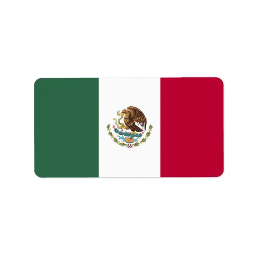 Mexiko-Flagge Adressaufkleber (Vorne)