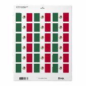 Mexiko-Flagge Adressaufkleber (Vorne)