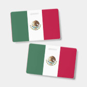 Mexiko-Flagge Ausweis (Vorder- & Rückseite)