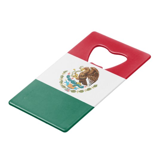 Mexiko-Flagge, Bandera de Mexikos Geldbeutel Flaschenöffner (Rückseite Schrägansicht)