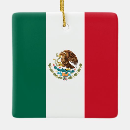Mexiko-Flagge, Bandera de Mexikos Keramikornament (Vorderseite)