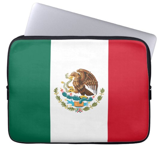Mexiko-Flagge, Bandera de Mexikos Laptopschutzhülle (Vorderseite)