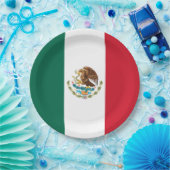 Mexiko-Flagge, Bandera de Mexikos Pappteller (Party)