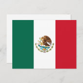 Mexiko-Flagge, Bandera de Mexikos Postkarte (Vorne/Hinten)