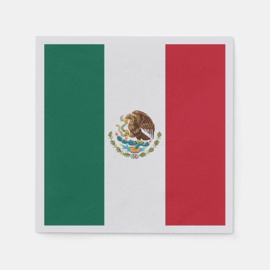Mexiko-Flagge, Bandera de Mexikos Serviette (Vorderseite)