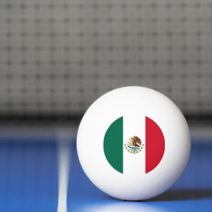 Mexiko-Flagge, Bandera de Mexikos Tischtennisball