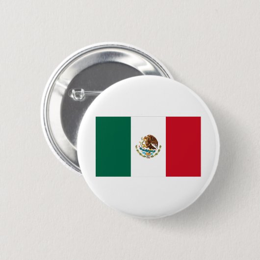 Mexiko-Flagge Button (Vorne & Hinten)