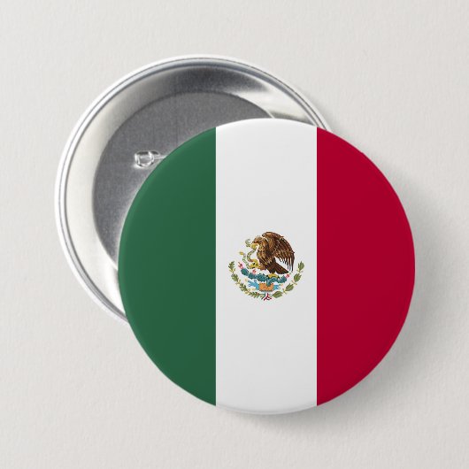 Mexiko-Flagge Button (Vorne & Hinten)