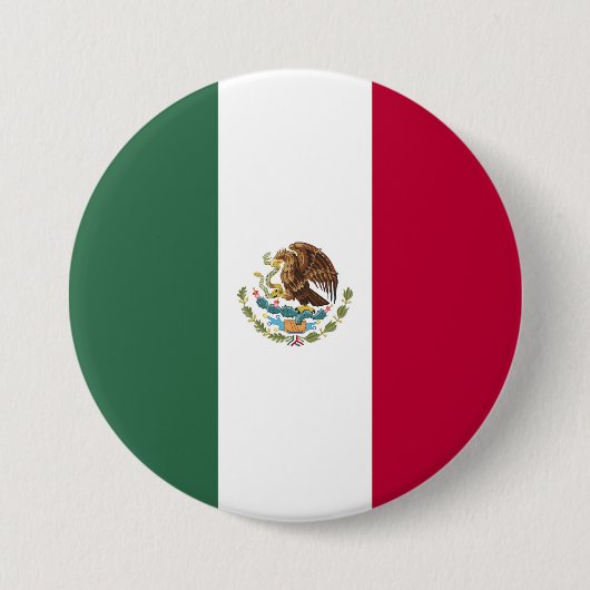 Mexiko-Flagge Button (Vorderseite)
