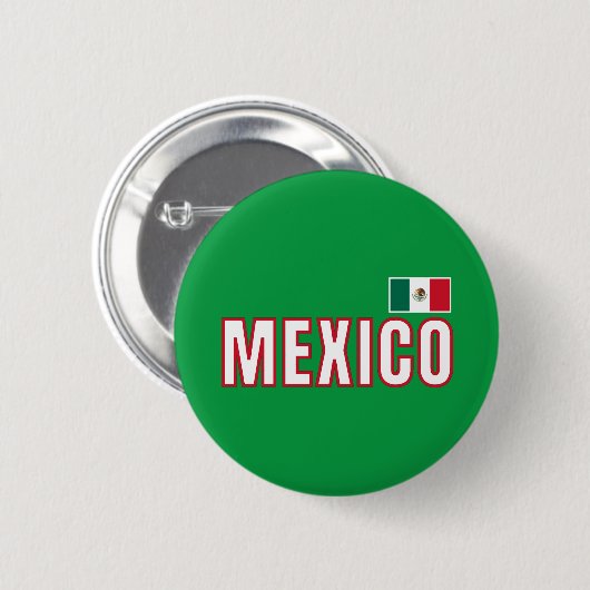 Mexiko-Flagge Button (Vorne & Hinten)