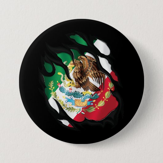 Mexiko-Flagge Button (Vorderseite)