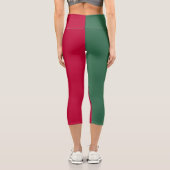 Mexiko-Flagge Capri Leggings (Rückseite)